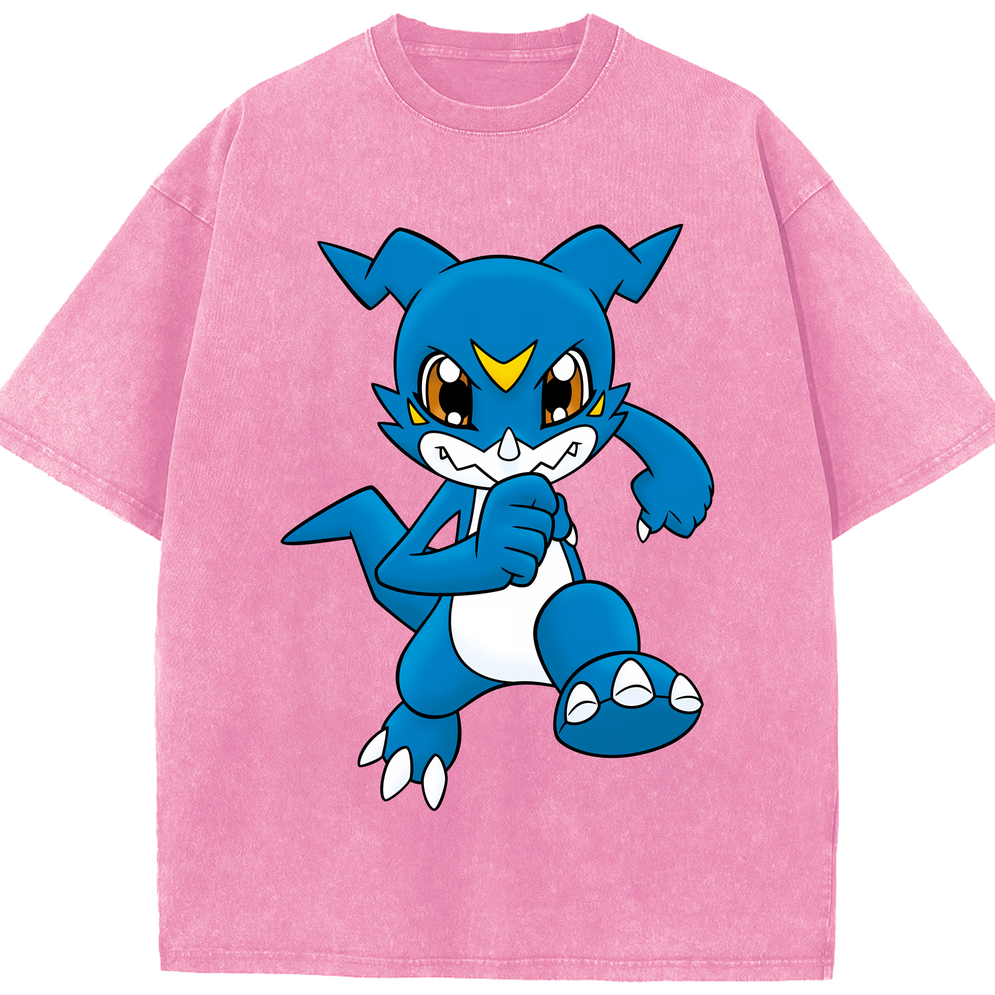 （画像用） Digimon デジタルモンスター/デジモン 綿100% ヴィンテージ風 半袖Tシャツ（フロントプリント）